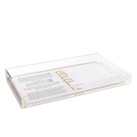 Plateau Havdalah en acrylique Lucite personnalisé pour Judaïca, avec peinture cuivrée et effet brume, pour l'affichage de l'Artscroll lors de Shabbat et Hanoucca