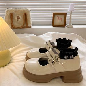 Women's 2026 Autumn Summer French <b>Mary</b> <b>Janes</b> Bridal Shoes Chunky <b>Heel</b> Pumps Breathable Cross Straps Genuine Fashion Trend - Product Image 3