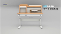 Bureau d'étude ergonomique réglable et durable pour enfants, plateau en hêtre allemand, pieds en aluminium épais, étagère à livres assemblée, support de lecture, pour la maison