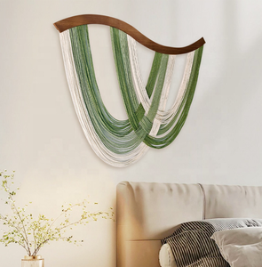 <span class=keywords><strong>Tapiz</strong></span> Curvo con Flecos de Alta Calidad, Estilo <span class=keywords><strong>Boho</strong></span>, Tejido a Mano con Cuerda de Algodón, para Decoración del Hogar, <span class=keywords><strong>Tapiz</strong></span> de Macramé para Colgar en la <span class=keywords><strong>Pared</strong></span> - Product Image 2