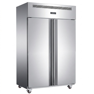 Refrigerador Industrial para Restaurantes, Refrigerador Vertical de Doble Puerta, Dos Congeladores, Refrigerador de Doble Puerta, Frigo - Product Image 2