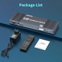 Contrôleur mural vidéo 3x3 4K 1080P Type-c USB C pour entrée HDMI DVI 9-Screen Splicing TV Wall Audio RS232 Video Audio Accessories