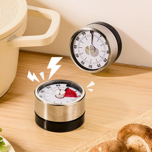 Relógio Despertador Manual de Metal Magnético com Contagem Regressiva, <span class=keywords><strong>Timer</strong></span> Mecânico Digital para Cozinha, Fitness e Estudo - Product Image 5