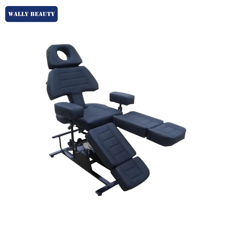 Wallybeauty facial eyebrow eyelash deep blue good quality fashion hydraulic tattoo chair salon bed