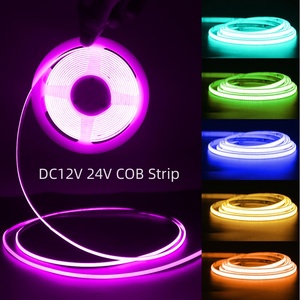 Alta Qualidade <span class=keywords><strong>RGB</strong></span> <span class=keywords><strong>4mm</strong></span> COB <span class=keywords><strong>LED</strong></span> Strip Multicolor 12V/24V Inteligente Crescimento Vegetal Luz UV USB PCB Flexível Vermelho Azul Verde Amarelo Roxo