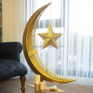 Pafu Muslimische Dekoration Arabische Kunst Muslimische Geschenke Islamische Wohndekoration Islamisches Dekor 3D Metall Halbmond - Product Image 3
