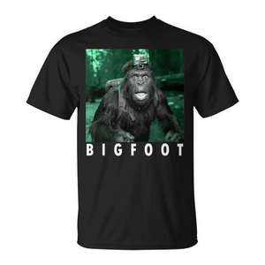Camiseta Unisex para Adultos Bigfoot Sasquatch con Cuello Redondo y Manga Corta, para Vlogs de GoPro y Excursionistas - Product Image 1