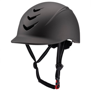 Casco de equitación para adultos y niños, unisex, color negro sólido, gorra de seguridad para montar, casco deportivo para exteriores con ventilación - Product Image 1