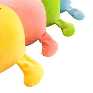 AIFEI TOY Coussin peluche long et souple en forme de <span class=keywords><strong>chenille</strong></span>, brodé de lettres anglaises multicolores, grand et coloré, en coton PP, emballé en sac OPP - Product Image 5