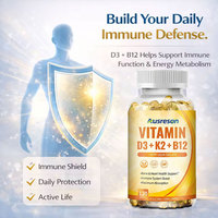 Capsules de Vitamine D3 K2 en Gélules Molles Marque Blanche pour Femmes 250mcg – Soutien Osseux, Cardiaque et Immunitaire – Complément Alimentaire Vitamine D3 K2 B12 en Gélules Molles