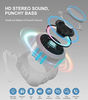 Speaker BT Tahan Air dengan Lampu LED, Speaker Nirkabel Portabel IPX7 yang Dapat Mengapung untuk Mandi, Pantai, Perjalanan, Hadiah Ideal