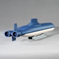 Modèle de sous-marin créatif imprimé en 3D en plastique moderne de qualité supérieure, boîte de rangement multifonctionnelle pour bureau, décoration sur le thème de la marine militaire