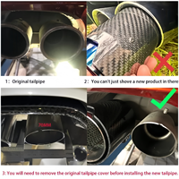 Embout d'échappement DEX pour F87 M2/F80 M3/F82 F83 M4/F90 M5, style performance, en fibre de carbone, embouts de silencieux d'échappement quadruples, embout de tuyau d'échappement