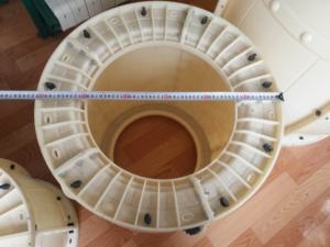 Beton bahçe kalıp ahşap doku tezgahı varil şekli bacak - Product Image 4