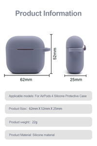 Funda LeYi con Logo Personalizado para Audífonos para Airpods de 4ª Generación de 2.5mm, Cubierta Protectora a Prueba de Golpes para Airpods 4, Carcasa de Silicona - Product Image 5