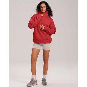 FOXA <b>Womens</b> <b>Half</b> <b>Zip</b> Fleece <b>Sweatshirt</b> Cropped Pullover Quick Dry Top Fall Fashion Outfits 2025 Clothes - Product Image 6
