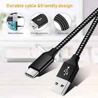 Câble SR solide en nylon tressé 1m 2m Type C Usb Micro Charging 3A QC3.0 Chargeur rapide Usb Micro Cable pour téléphones mobiles pour Iphone