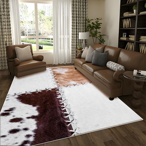 พรมลายสัตว์รูปทรงสี่เหลี่ยมผืนผ้า ผลิตจากวัสดุเลียนแบบขนแคชเมียร์ สำหรับปูพื้นบ้าน ห้องนั่งเล่น ห้องนอน ป้องกันการลื่นและคราบสกปรก - Product Image 2