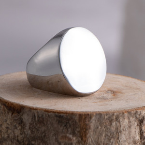 Men's Titanium Steel <b>Ring</b> Round Geometric Design Minimalist Style Gift Jewelry SA156 - Product Image 4