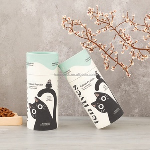 Recyclable Custom Design Cylinder <b>Round</b> <b>Box</b> Food Grade Paper Tube Packaging for Pet Treats Snack - Product Image 1