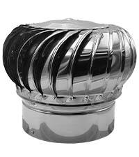 पैटिकिल 11.8 इंच स्टेनलेस स्टील छत पर पवन टरबाइन चिमनी कवर गैल्वेनाइज्ड स्टील निकास कैप फ्लैप - Product Image 2