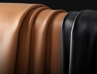 Fauteuil de massage électrique ergonomique moderne avec base rotative réglable en cuir véritable pour chambre, salon et salle à manger