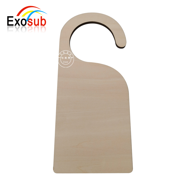 Персонализированная прозрачная дверная Вешалка из фанеры для передачи изображения тепловым прессом