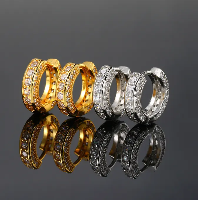 Massief Goud 14K Lab Diamanten Oorbellen Uae Gold Plating Crystal Mode Oorbel Voor Dames Heren