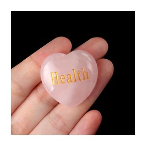 Pierres gravées inspirantes 2026 en quartz rose, mots : Amour, Cœur, <span class=keywords><strong>Bonheur</strong></span>, Gentillesse, Paix, Chance, Rêve, <span class=keywords><strong>Sagesse</strong></span>, Courage, Croire - Product Image 4