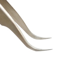Pince à épiler professionnelle pour extensions de cils en gros, à pointe en fibre, antistatique, en acier inoxydable, outil de soin des cils personnalisable avec logo pour salon