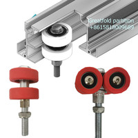 Accessoires pour cloisons mobiles Roue à rouleaux en nylon Rail de glissement en aluminium Rouleau coulissant pour cloisons coulissantes Rail
