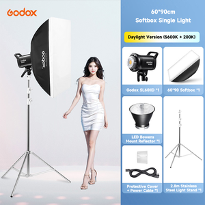 Godox sl60iid 60 Wát studio chuyên nghiệp nhiếp ảnh thiết bị app điều khiển LED liên tục video ánh sáng Set với Softbox ánh sáng đứng - Product Image 2