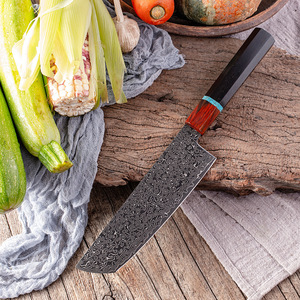 Cuchillo de Chef para Rebanar de Acero de Damasco con Mango de Ébano VG10 Forjado y Afilado, Cuchillo de Cocina para Comercio Exterior Transfronterizo - Product Image 4