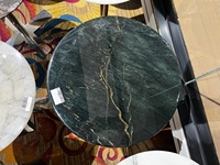 Table d'appoint en pierre verte de luxe, petite table nordique minimaliste pour salon de thé, table d'angle de canapé, table ronde de luxe léger