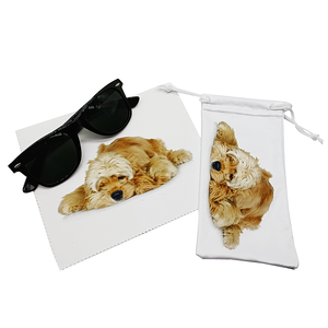 Quang sợi nhỏ vải sợi nhỏ tùy chỉnh kính Pouch Set kính mát kính mắt dây rút Pouch - Product Image 5