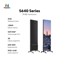 Écran d'affichage numérique LED avec contrôle Wi-Fi, tailles de cabinet P1.25, P1.53, P1.86, P2, P2.5, 640x1920mm, avec support