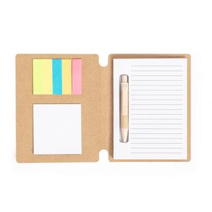 Promotional ECO-Friendly Recycled Cardboard Notepad Set <b>Sticky</b> <b>Notes</b> Stationery Made From Paper - Product Image 1