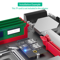 TISHRIC Dual TF Card ke M.2 NGFF Key B Adapter Board Mendukung M2 SSD 3042 3052 USB Bus Versi Baru Pengontrol Kartu M2 NGFF TF