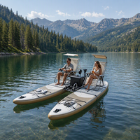 Bateau Catamaran Électrique Gonflable pour Jeux Aquatiques en Océan et Lac, Équipement de Sports Nautiques Catamaran Gonflable