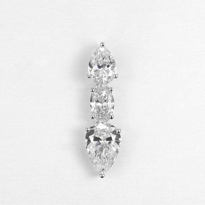 จี้เพชร 3 เม็ดที่ปลูกในห้องปฏิบัติการ ทองคำแท้ 14K งานฝีมือ CaiMao สำหรับวันครบรอบ งานแต่งงาน งานหมั้น เครื่องประดับสั่งทำพิเศษ - Product Image 1