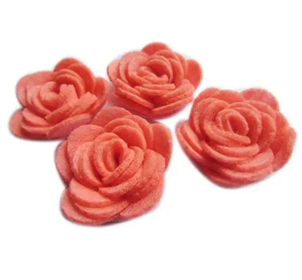 Felt Rose Flowers AppliqueためDIY Headband Hair Accessory Craft