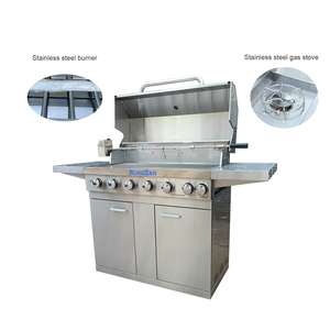 Grill a Gas e Carbone a 8 Bruciatori con <span class=keywords><strong>Girarrosto</strong></span> a Infrarossi in Acciaio Inox 304, Barbecue <span class=keywords><strong>da</strong></span> <span class=keywords><strong>Giardino</strong></span> e Campeggio con Motore - Product Image 4