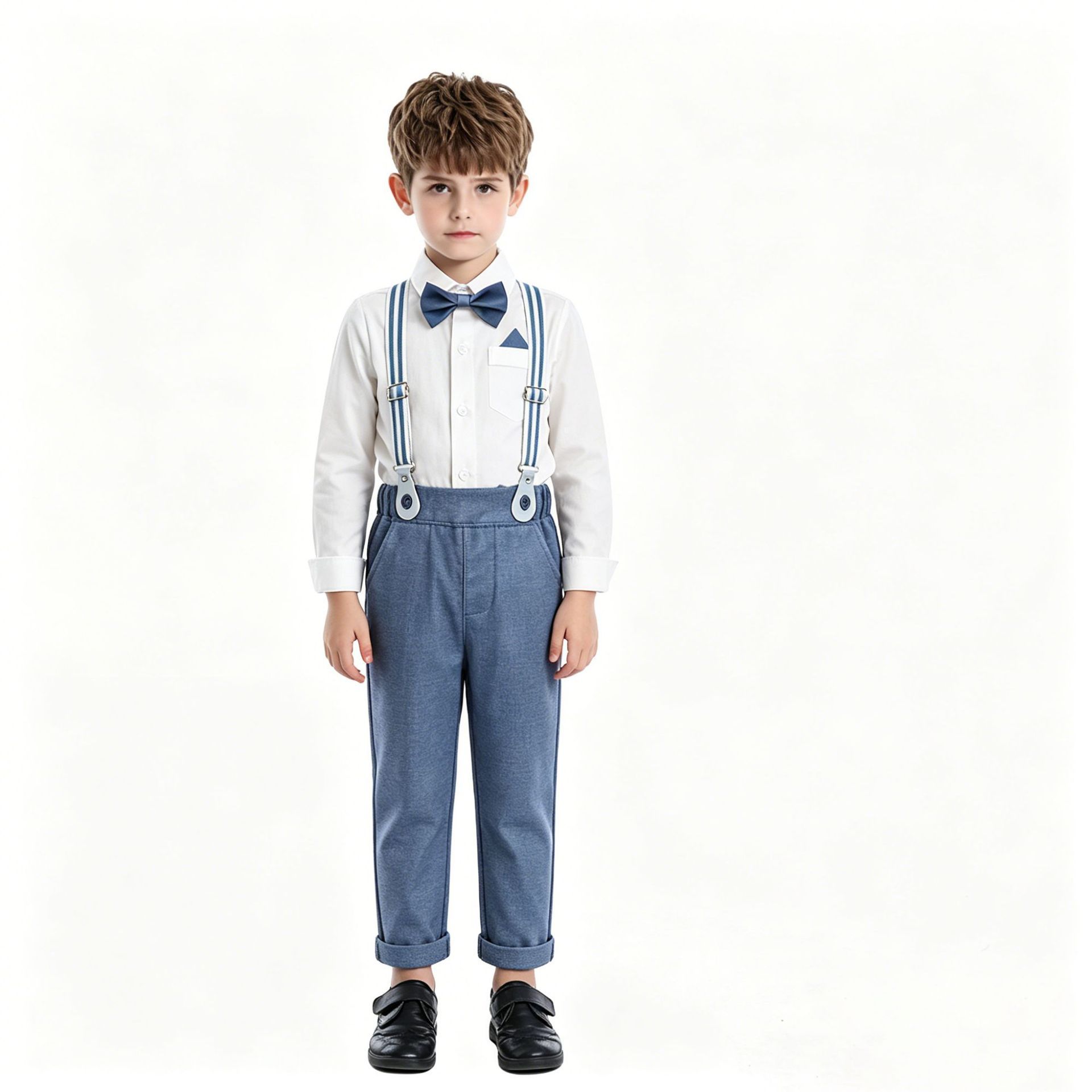 Tenue de cérémonie pour demoiselle d'honneur, bleu brume, [Âge] ans.