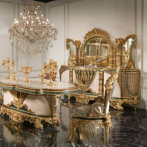 Pasokan langsung dari pabrik sofa mewah emas kelas atas desainer Italia kepala kayu solid sofa mewah rumah dengan kualitas tinggi - Product Image 6