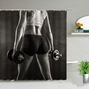 <span class=keywords><strong>ม่าน</strong></span>ห้องน้ำตกแต่งอ่างอาบน้ำชุด<span class=keywords><strong>ม่าน</strong></span>ห้องน้ำผ้ากันน้ำพิมพ์ลาย3D ยิมฟิตเนสเซ็กซี่สำหรับผู้ชายและผู้หญิงรูปร่างดี - Product Image 6