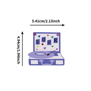 50 Pegatinas de Olivia <span class=keywords><strong>Rodrigo</strong></span>, Pegatinas de Vinilo Estéticas Moradas, Calcomanías Impermeables para Laptop, Botella, Diario - Product Image 3
