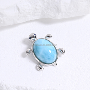 Collar con Colgante de Larimar Natural con Elegante Patrón Azul Marino, Joyería de Piedras Preciosas Curativas para Mujer, Regalo - Product Image 5