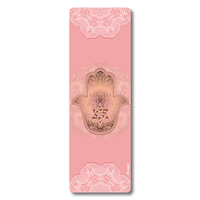 Imprimé personnalisé Mandala Lotus Eco caoutchouc naturel violet violet couleur végétalien PU tapis de Yoga poignée supplémentaire pour le Yoga chaud