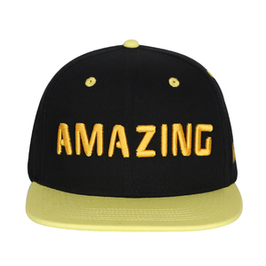 Custom 6 Panel Snapback <strong>Black</strong> 3D Embroidered Snapback <strong>Cap</strong> - Product Image 4