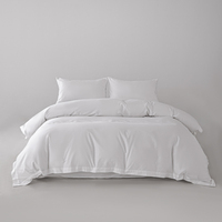 Parure de draps d'hôtel en coton tissé de qualité supérieure, tissu 40 fils, taille personnalisable pour les marchés US/UK/AU